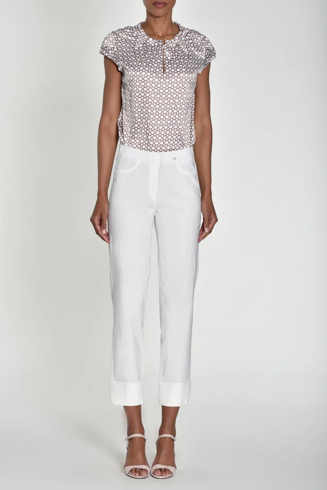 Robell 7/8ths Trousers | Cream