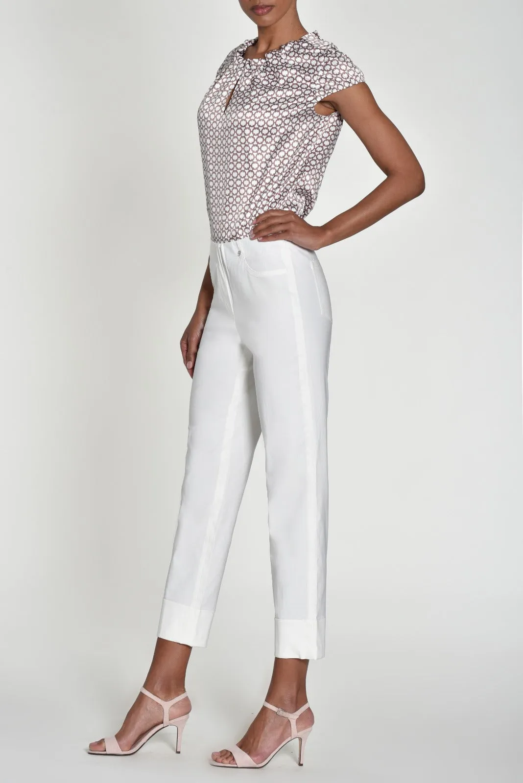 Robell 7/8ths Trousers | Cream
