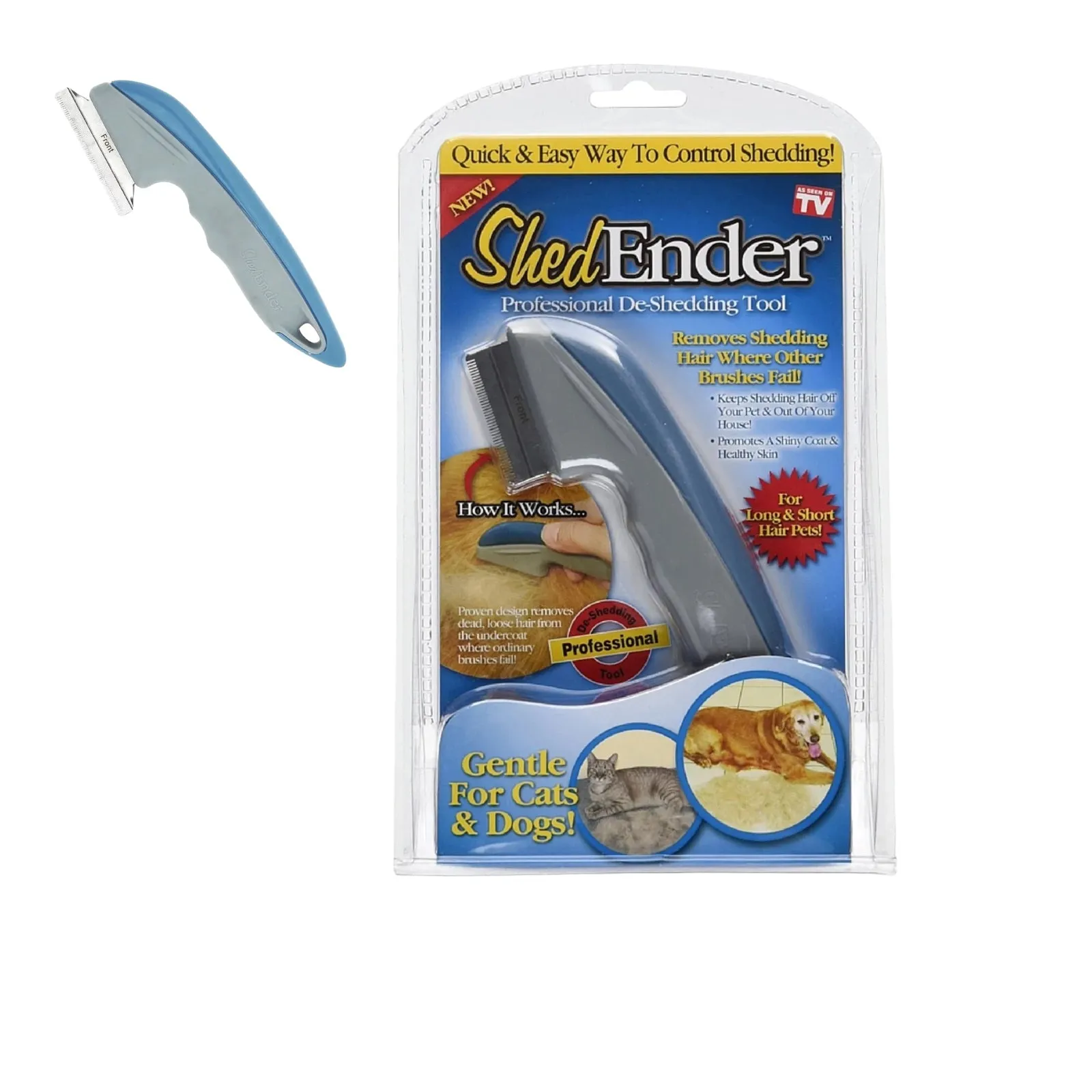 Shed Ender Professional De-Shedding Tool for Dogs & Cats