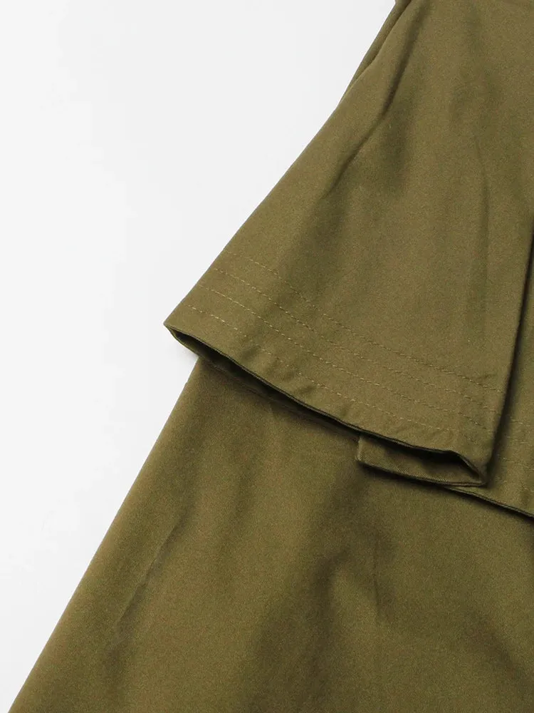 Solid Irregular Skirts For Women High Waist Patchwork Belt A Line Mid Calf Skirt Spring Female Fashion Clothing