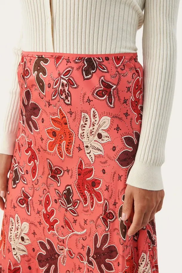 The Rin Skirt by Part Two - Calypso Coral - PLUS