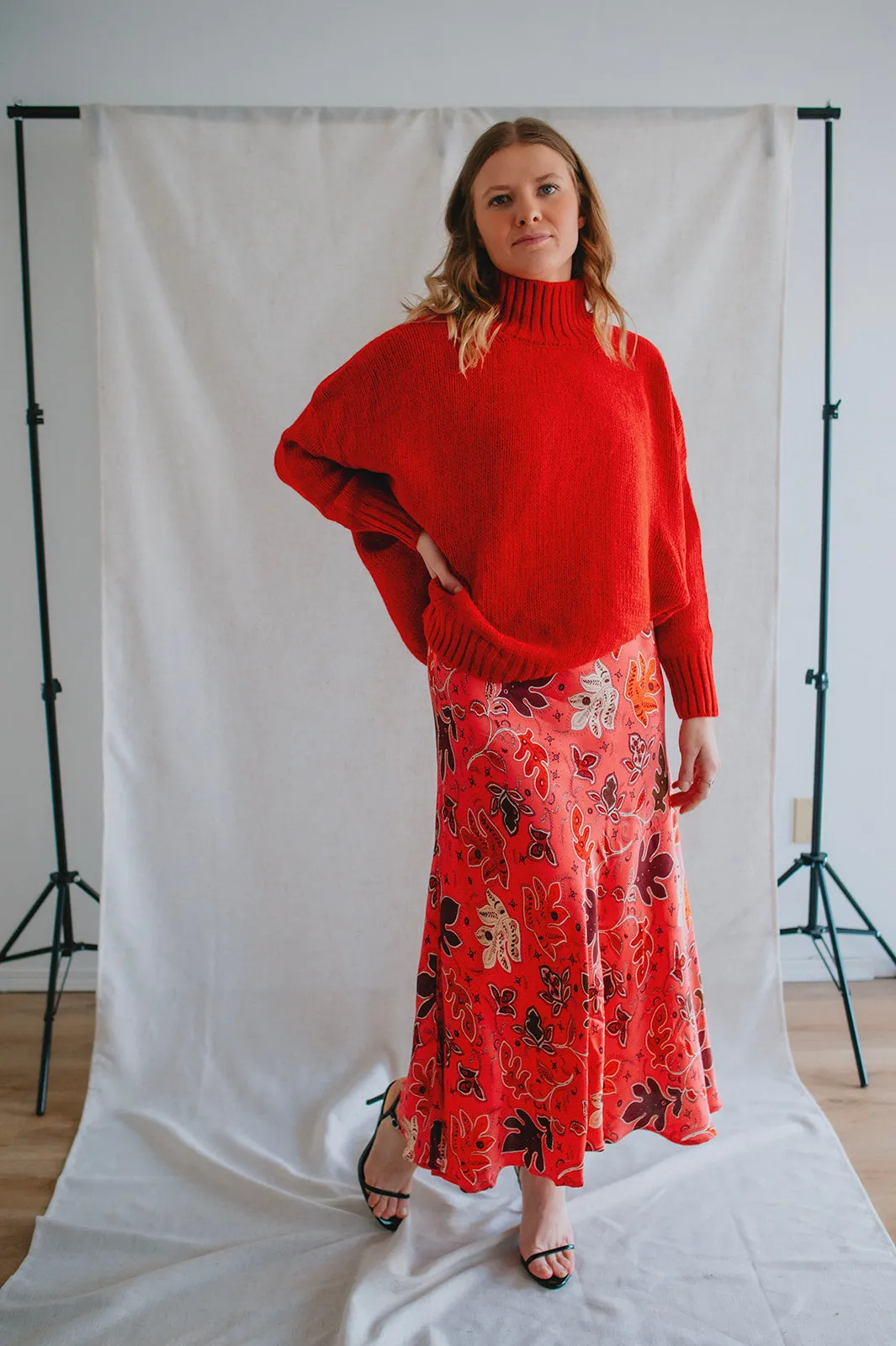 The Rin Skirt by Part Two - Calypso Coral - PLUS