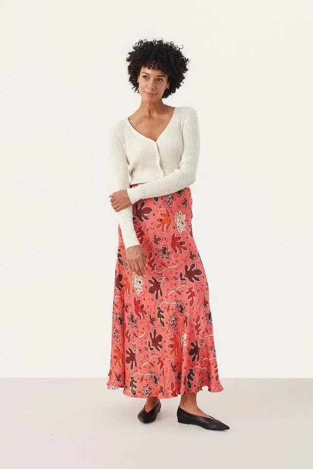 The Rin Skirt by Part Two - Calypso Coral - PLUS