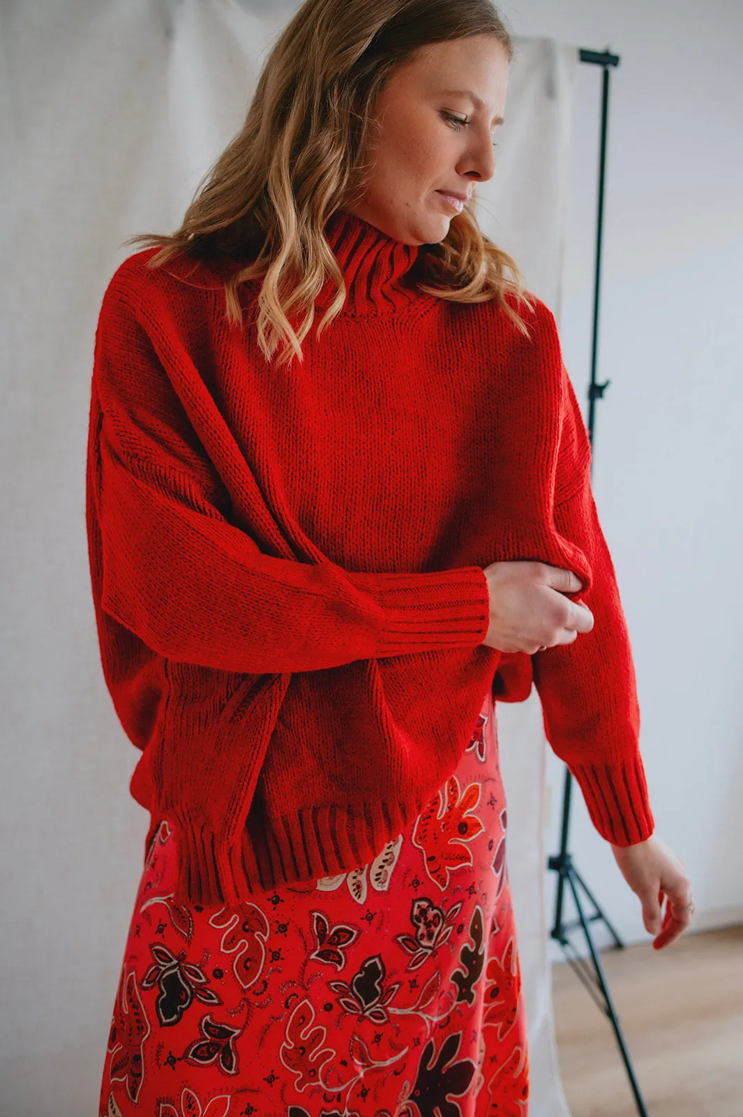 The Rin Skirt by Part Two - Calypso Coral - PLUS