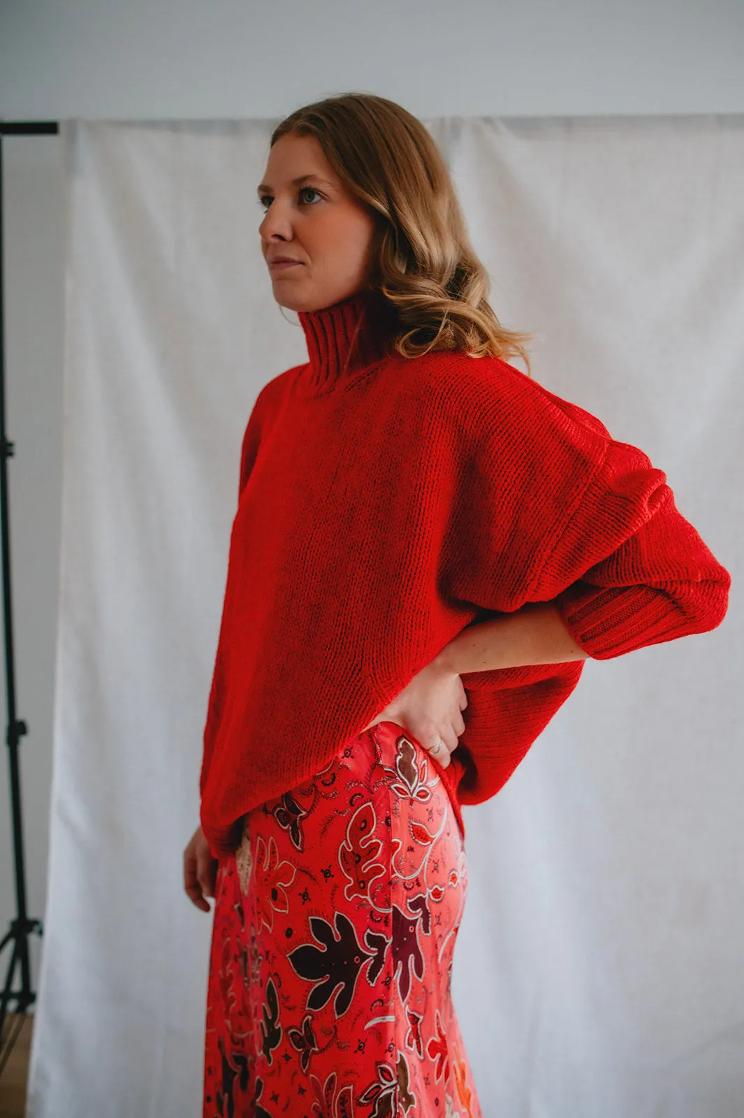 The Rin Skirt by Part Two - Calypso Coral - PLUS