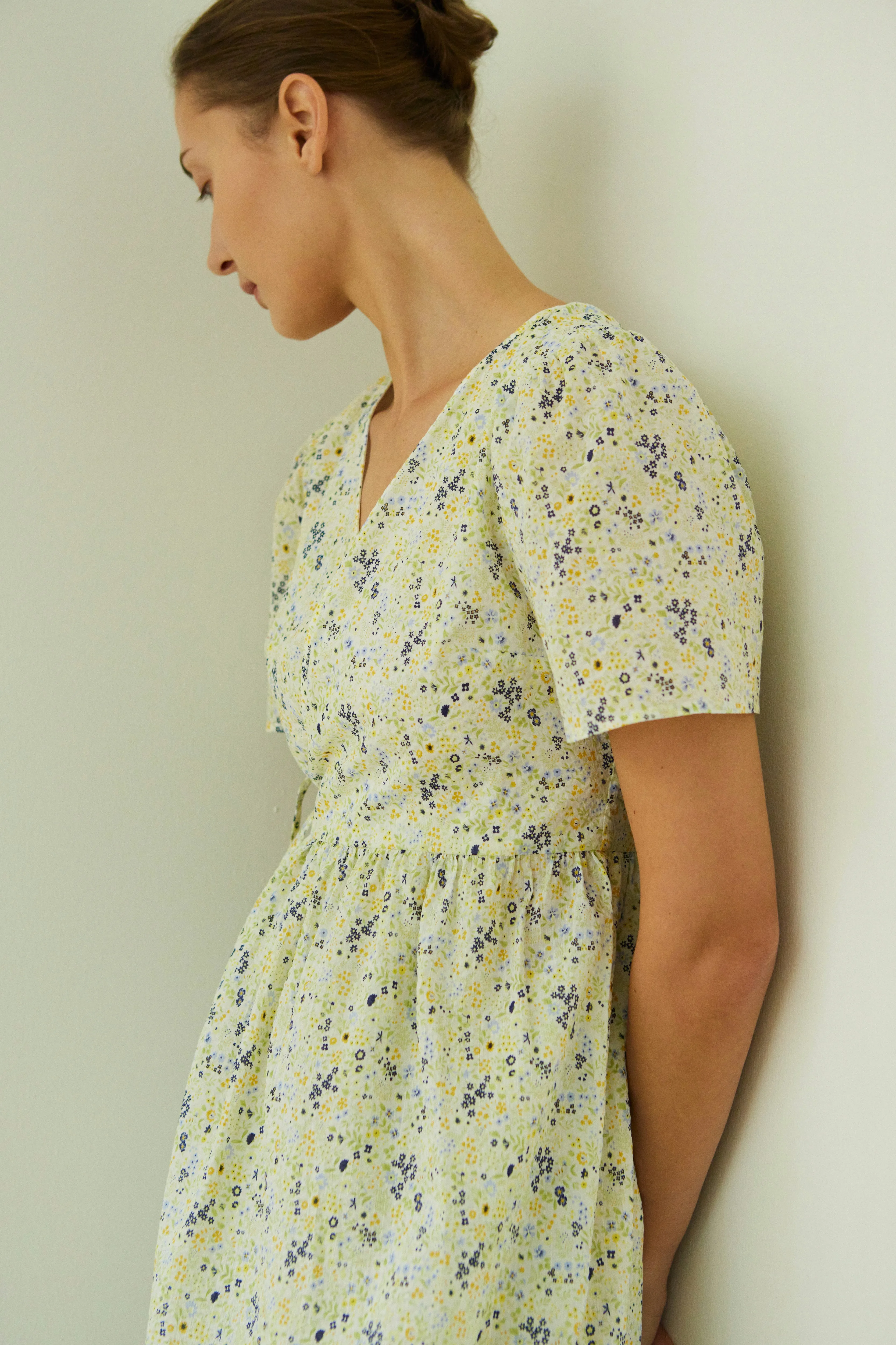 Tulip Wrap Dress -- Crinkled Cotton
