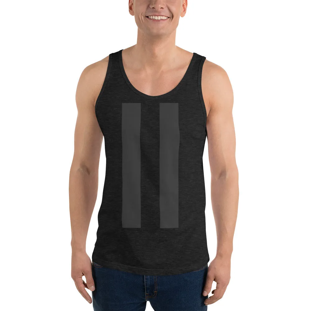 Unisex Tank Twin Strips Top