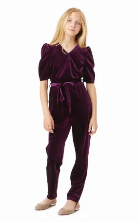 Velour Wrap Jumpsuit