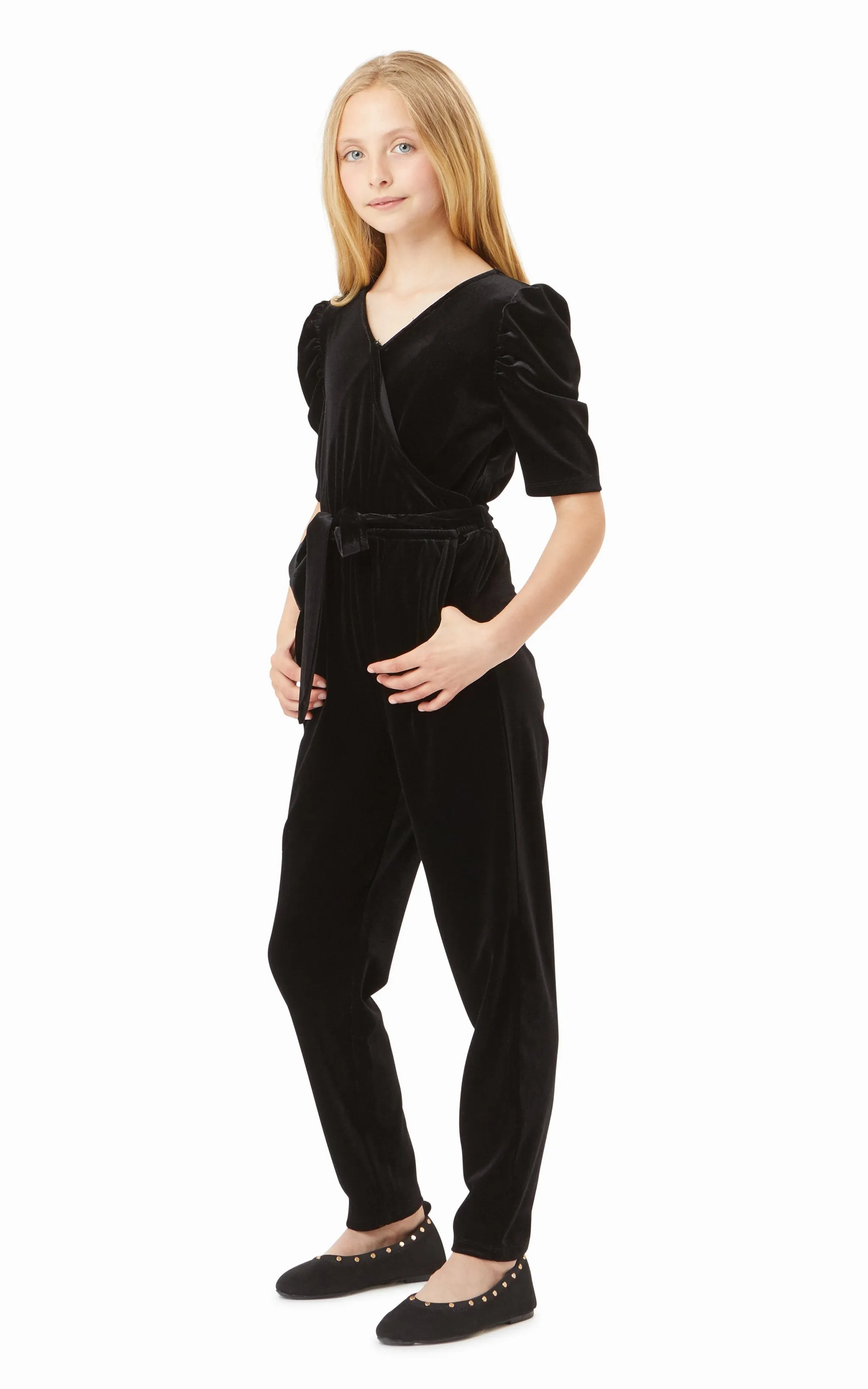 Velour Wrap Jumpsuit