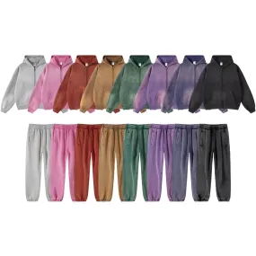 Vintage Dyed Zipper Hoodie & Vintage Dyed Sweatpants Setup WN6621