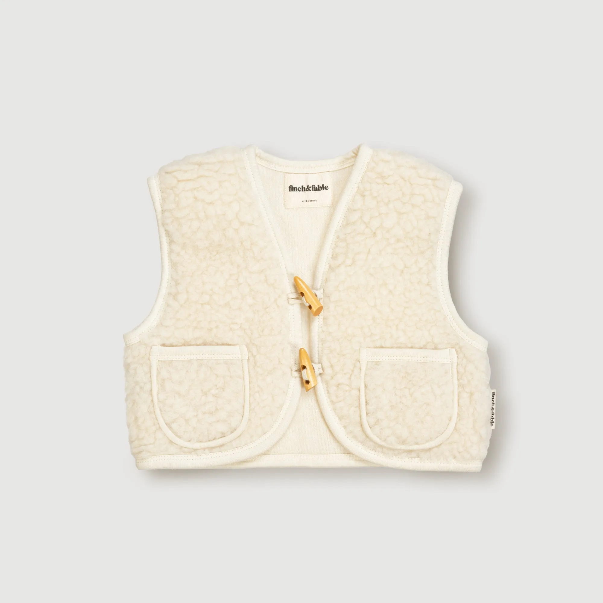 Wool Sherpa Vest - Milk