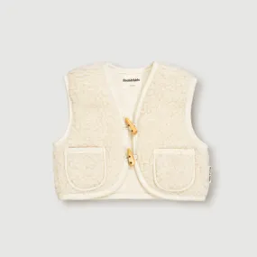 Wool Sherpa Vest - Milk