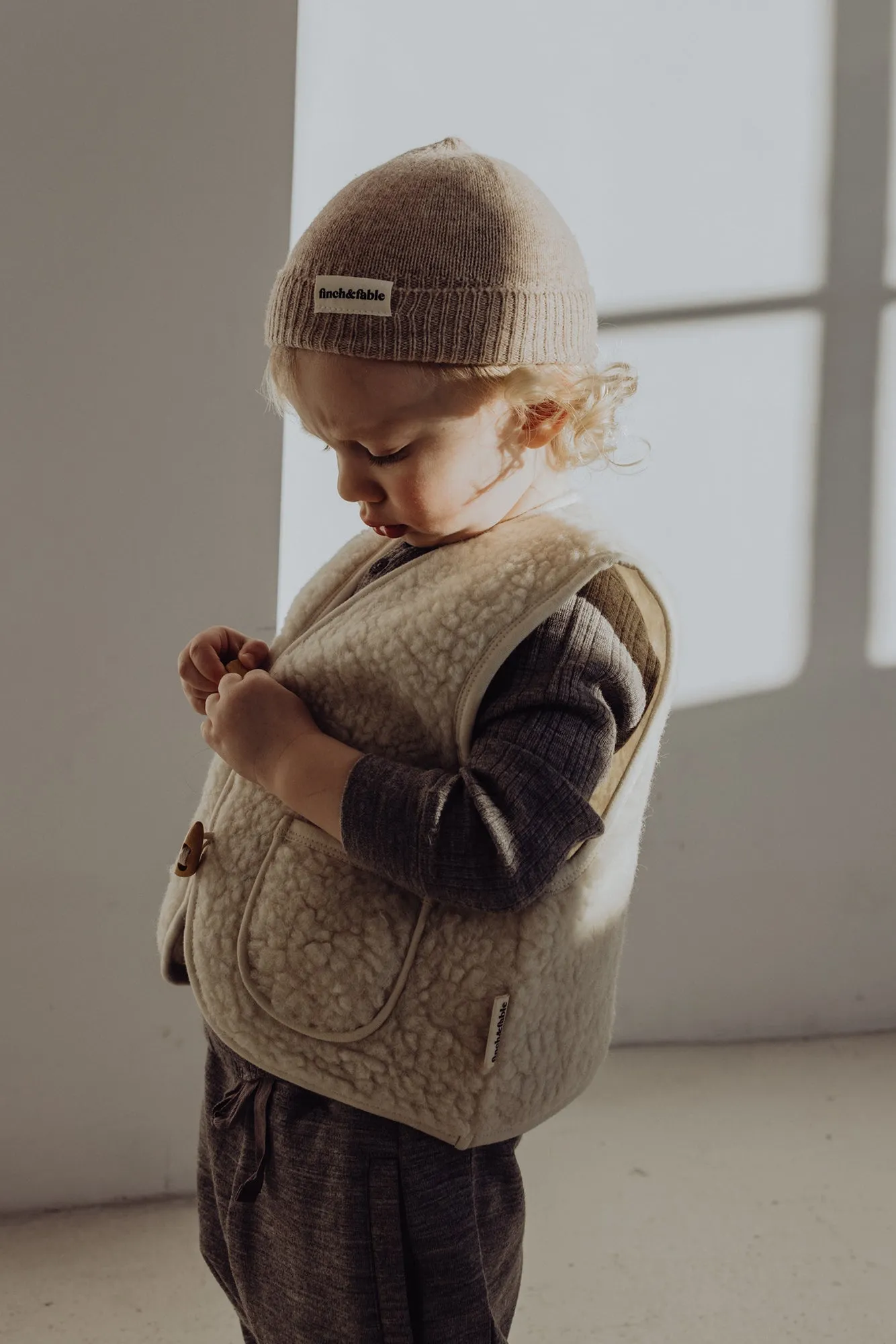 Wool Sherpa Vest - Milk